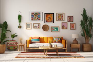 리빙룸 아트워크와 소품으로 완성하는